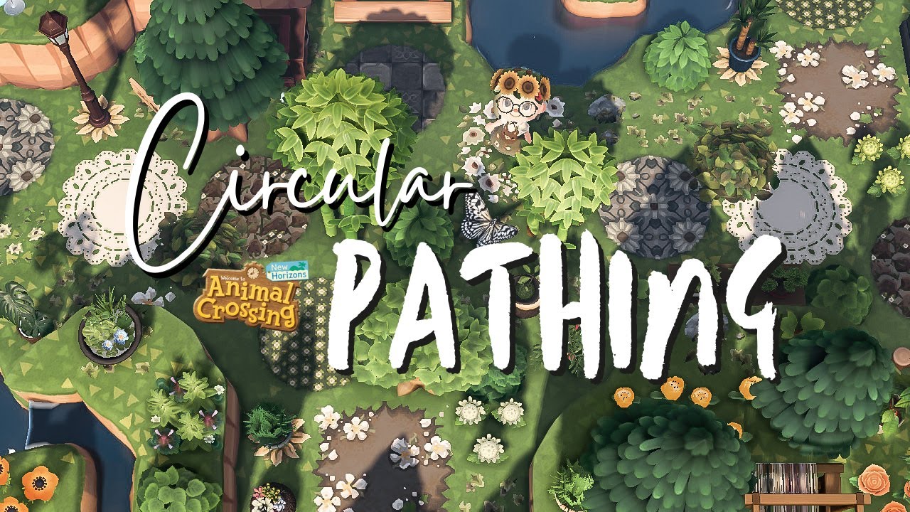 How To CIRCULAR PATHING custom designs, process, tips & tricks Animal Crossing New