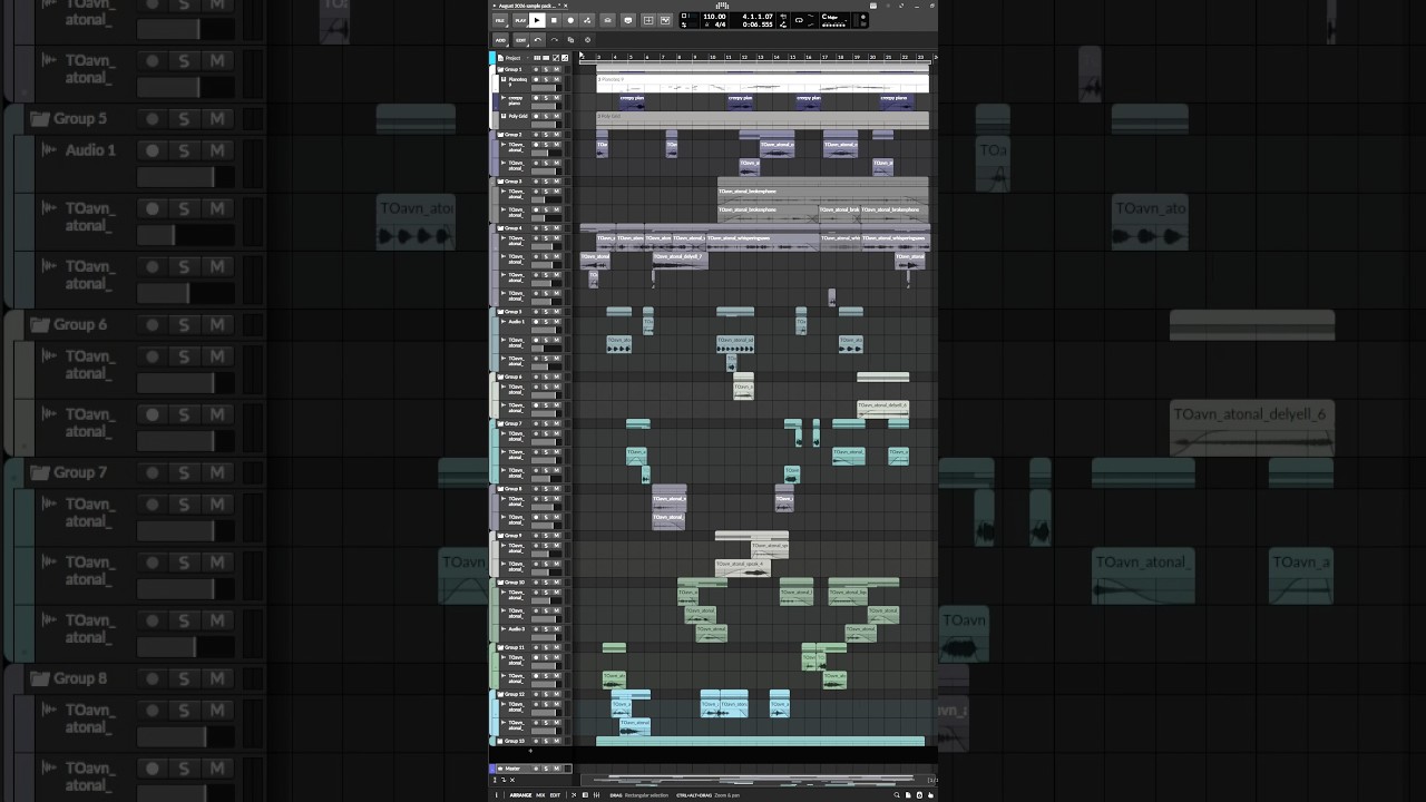 new sample pack demo song #toavn #toavnwub #bitwig #atonal #music #sounddesign #shorts