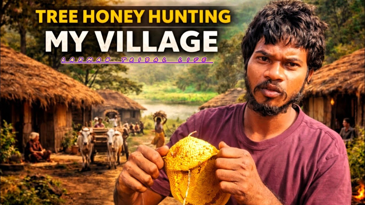 Pure Wild Honey Hunting in My Village 🍯 | Tribal Life|కర్ర తేనె వేట మా ఊరిలో 