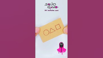 DIY Squid game invitation card 🦑 #squidgame #artsandcraftbyroti #papercraft #squidgame2 #shorts