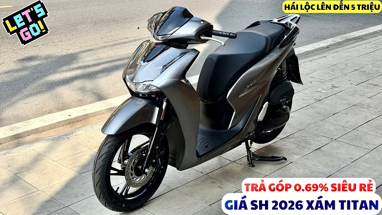 Giá Honda SH 2026 Xám Titan Cực Viral & Ưu Đãi Trả Góp Lãi Suất 0.79% Siêu Rẻ 03/26 |Tuấn Hồng Đức 6