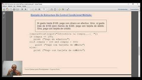 Python Estructura de control de alternativas o condicional