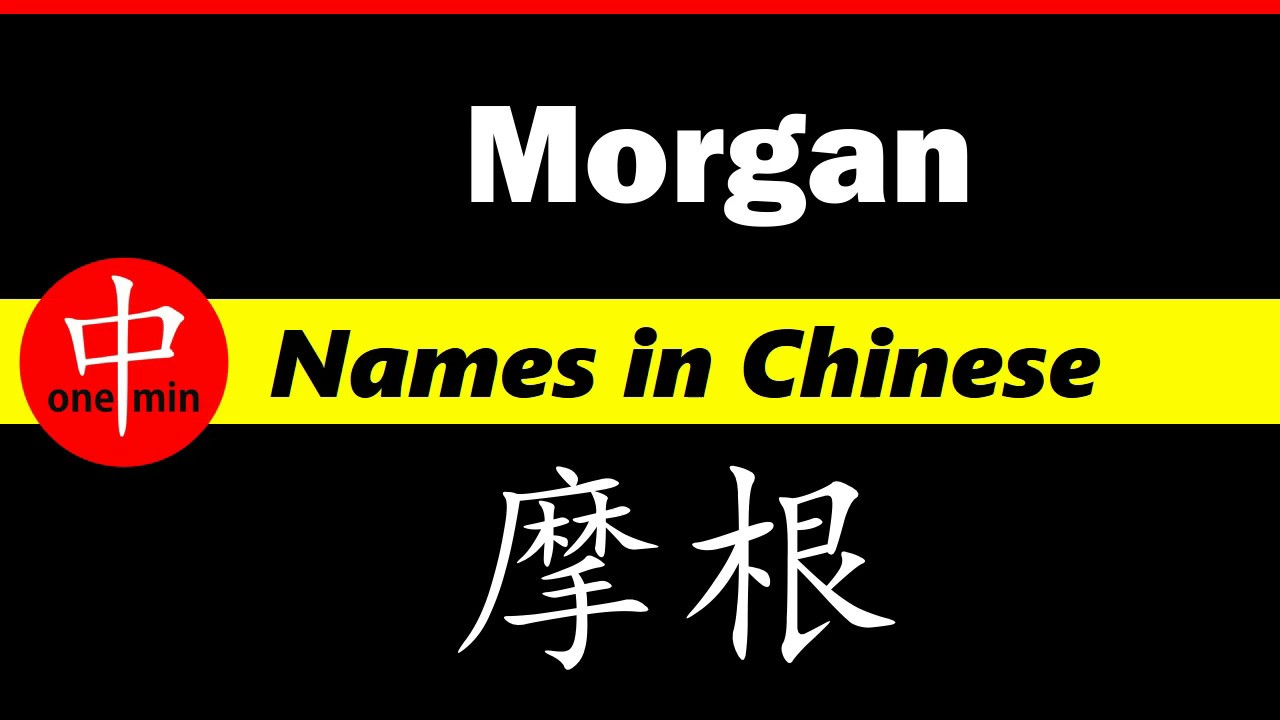 How To Say Your Name Morgan In Chinese?