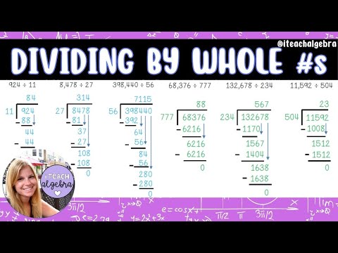 Dividing by 2 and 3 Digit Divisors - Middle School Math