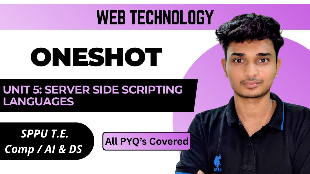 WT | Unit 5 | Server Side Scripting Languages | SPPU T.E. Comp / AI ...