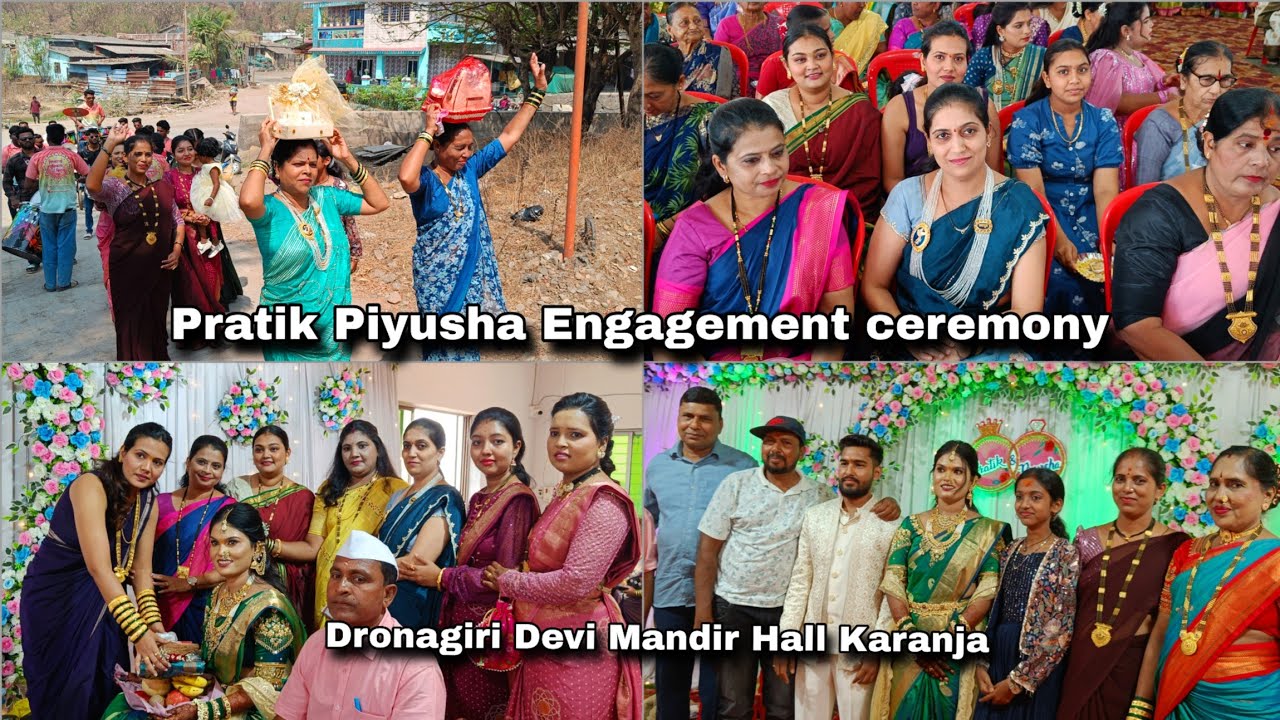 Pratik Piyusha Sakharpuda ceremony 2026 Dronagiri Devi Mandir Hall Karanja Uran #wedding #ring #food