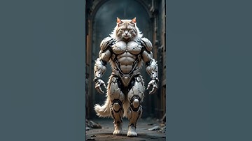 Hybrid Animals & Robots Fusion #fusion #cat #Robot #persian #animal #transformation #ai #hybrid