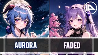 [Nightcore]→Aurora ✘ Faded←[Mashup Versus] (Alan Walker, K-391 & RØRY Switching Vocals)