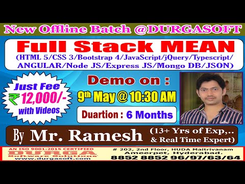 Full Stack MEAN Offline Training @ DURGASOFT