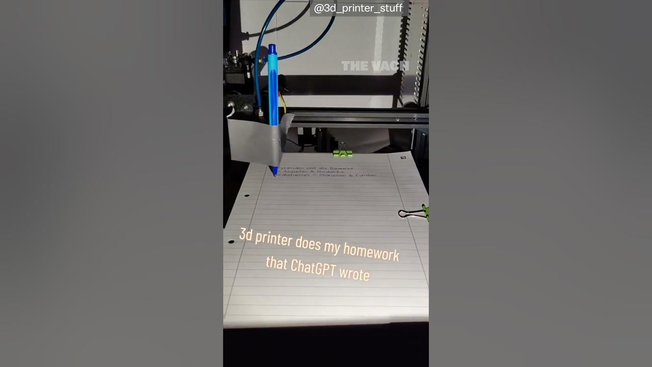 3D Printer and ChatGPT write Essay 