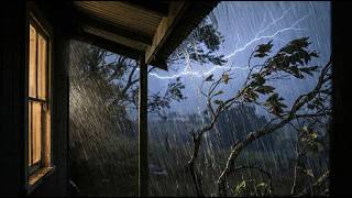 Fall Asleep Fast with Powerful Tin Roof Rain | Soothing Storm Ambience for Insomnia