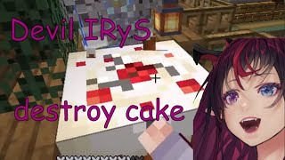 IRyS destroys her own cake in front of Kronii [HoloEN | IRyS]