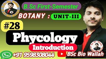 Unit 3 Phycology or Algae Introduction Bsc 1st Semester #video #botany #algae