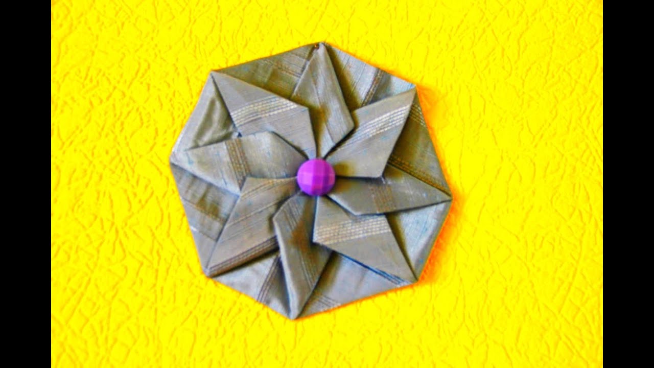 Цветы из ткани своими руками схема оригами Крокус1.