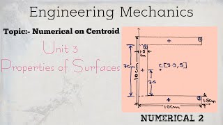 EM_03: Centroid (Numerical 2): C-Section | Engineering Mechanics| By V. Somesh