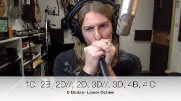 Modes Part 2: Dorian Mode 3rd Position Harmonica Lesson