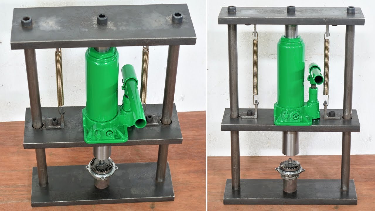 Make A Mini 5 Ton Hydraulic Press | Diy Portable Hydraulic Press Without  Welding | DIY - YouTube