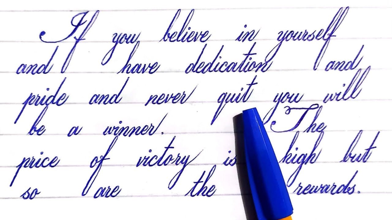 Neat and clean Cursive writing with Ballpoint|How to improve ...