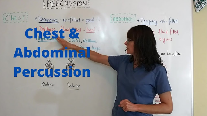 What is percussion used for in nursing?