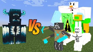 Monster Warden vs Strong Bosses in Minecraft