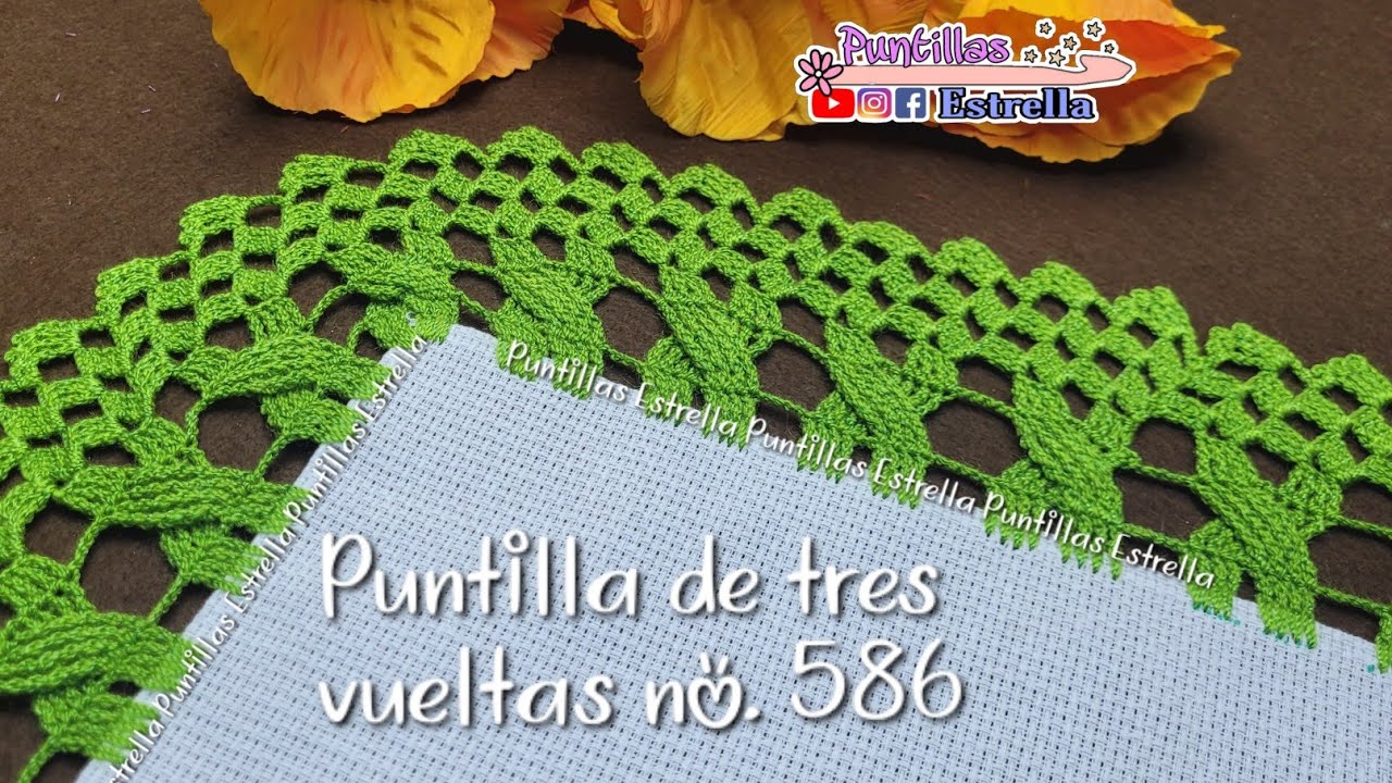 Puntilla de tres vueltas, no. 586 - Puntillas Estrella 🌟