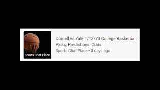 Sports Chat Place Cornell vs Yale 1/13/23 College Basketball Picks, Predictions, Odds