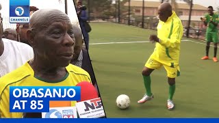 Obasanjo At 85: Former President Participates In Novelty Match screenshot 1