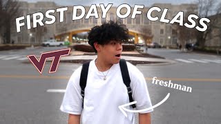 first day of university as a computer science major at virginia tech