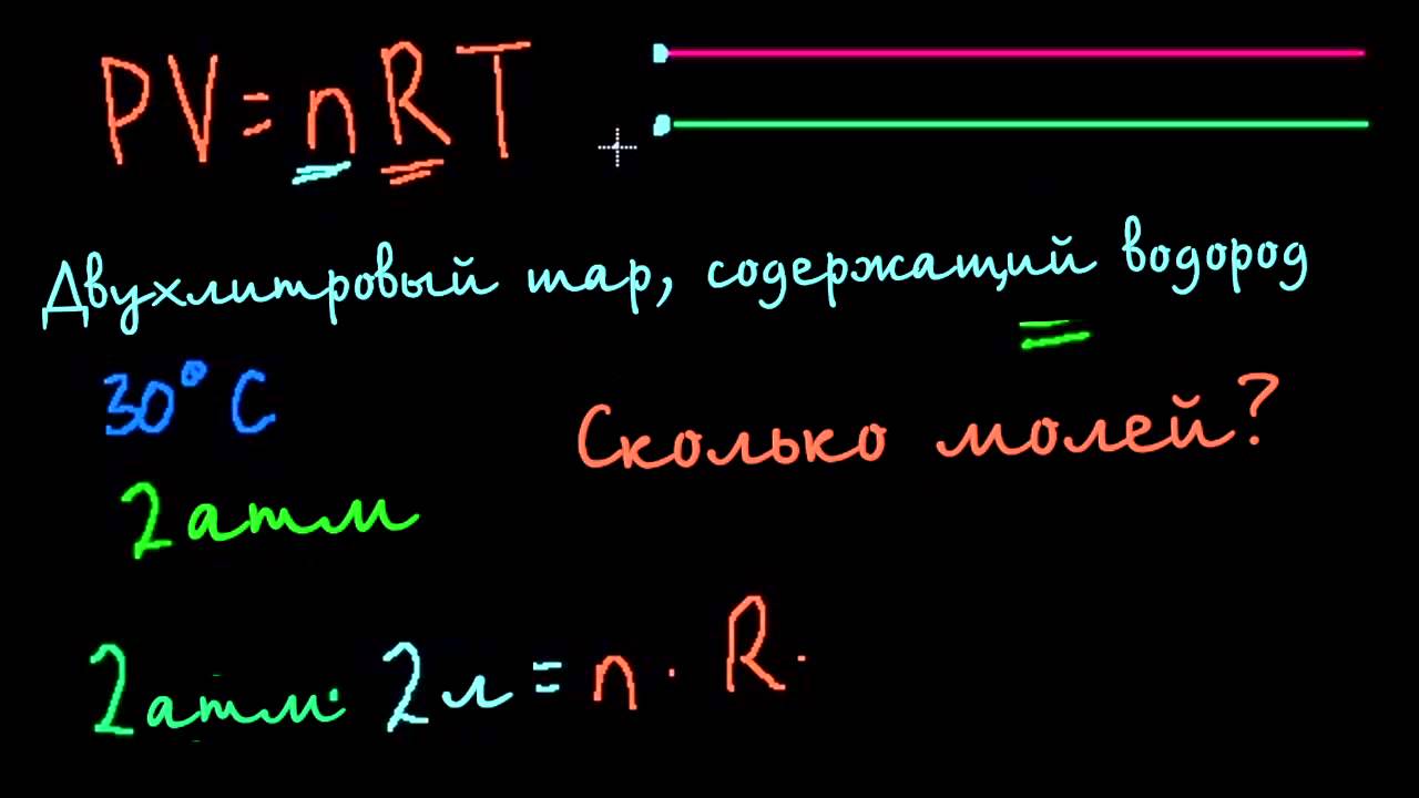 Уравнение идеального газа. Пример 1 | Газы.Молекулярно-кинетическая ...