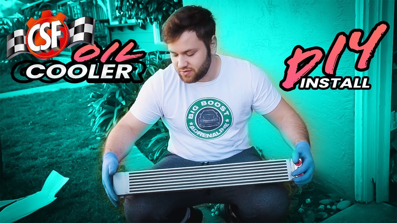 BMW E46 M3 CSF oil cooler install