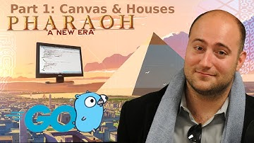 City Building game in Go from scratch - Part 1 - Canvas Houses Workers