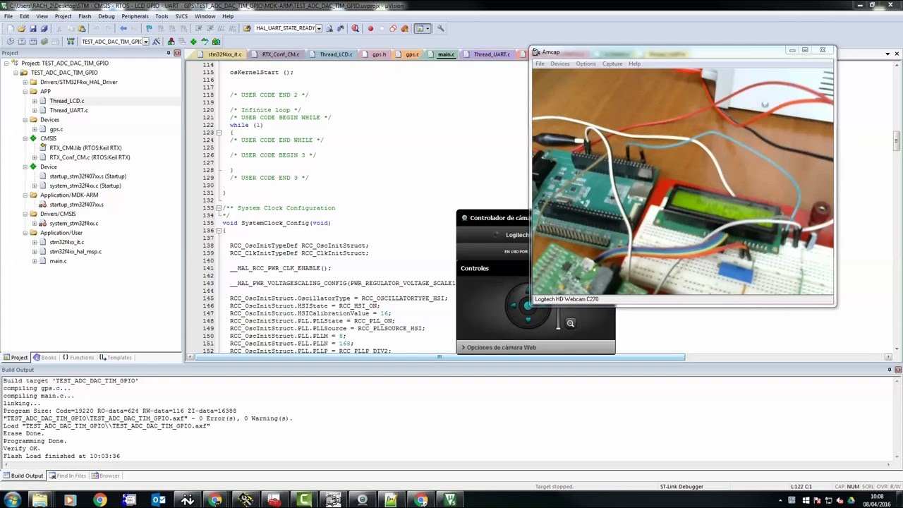 GPS STM32F407 Discovery RTOS PARTE 2 - YouTube