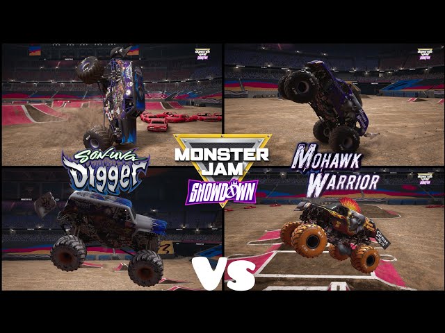 Monster Jam Showdown - Son Uva Digger vs. Mohawk Warrior 3v3