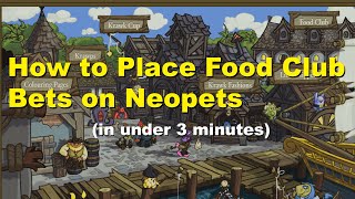 How to Place Food Club Bets on Neopets in Under 3 Minutes
