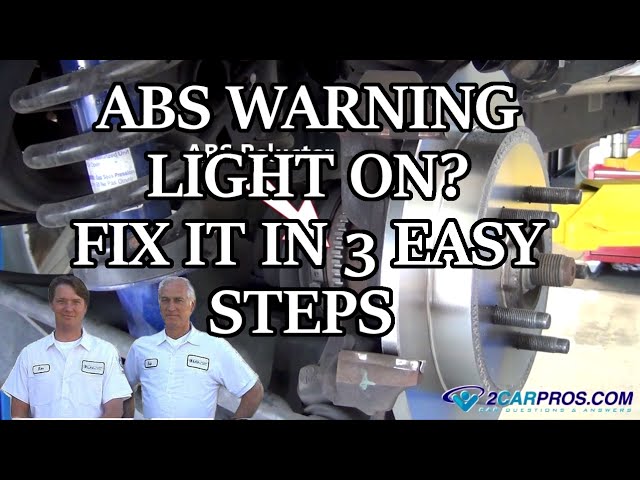 ABS WARNING LIGHT IT IN 3 STEPS - YouTube