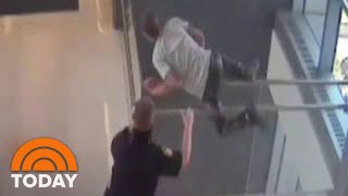 Caught On Camera: Convicted Felon Jumps Off Balcony In Escape Attempt