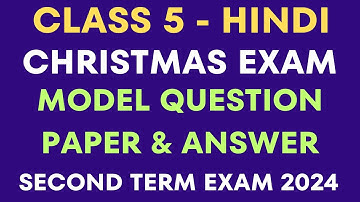 Class 5 Hindi Second Term Exam Question Paper With Answer | New Syllabus 2024