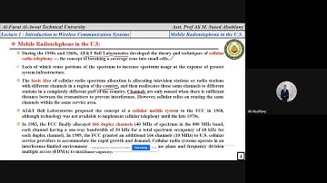Lecture 1 :Introduction to Wireless Communication Systems