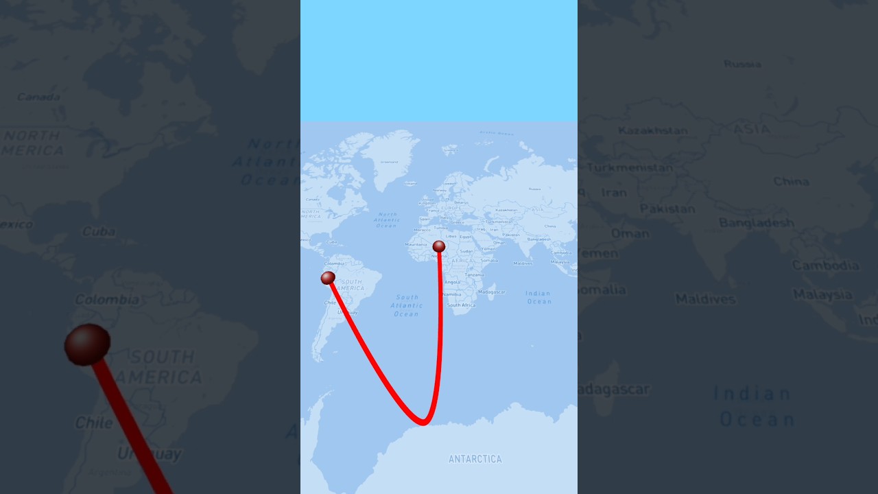 Distance between South America to Morocco #