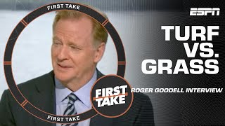 'We always want to try and have the BEST surfaces' - Roger Goodell on turf vs. grass | First Take