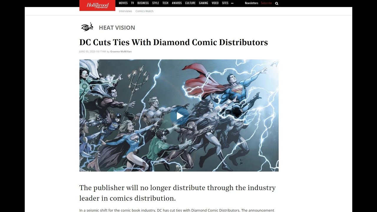 DC Comics Cuts Off Diamond Comics Distributors ! - YouTube