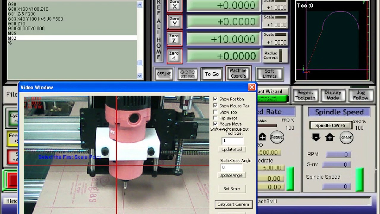 การเขียน G-Code G03 ,G3 (Clip1)ใช้งานกับเครื่อง Mini CNC - YouTube