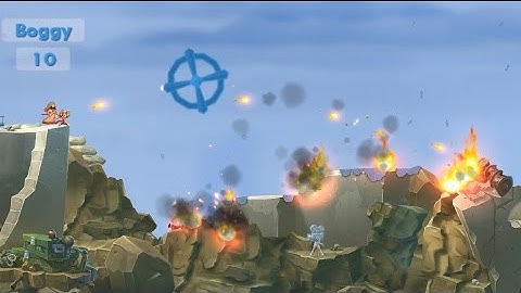 Worms WMD - Gameplay - Training Gun Turret