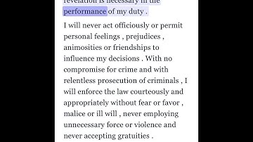 Law Enforcement Code of Ethics- Full