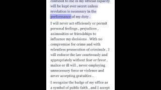 Law Enforcement Code of Ethics- Full