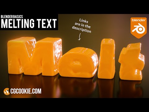 How To Melt Text Blender Tutorial
