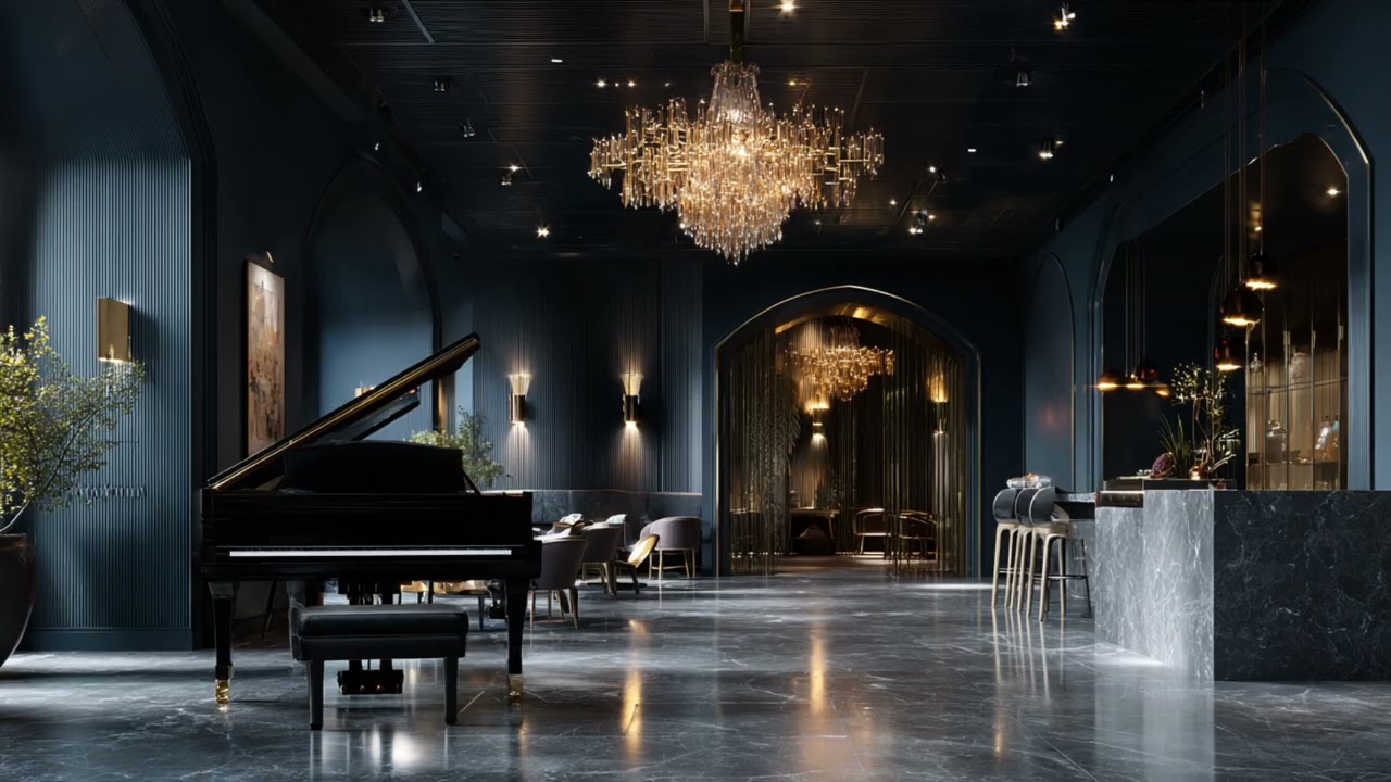 Luxury Café Jazz ☕ Midnight Piano Lounge for Study & Relaxation