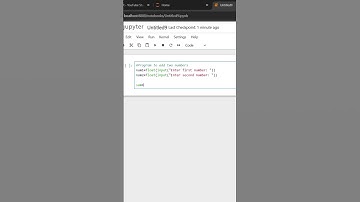 Addition of Two numbers || Python Program