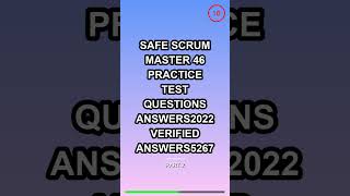 Safe Scrum Master 46 Practice Test Questions Answe