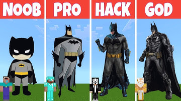 Minecraft NOOB vs PRO vs HACKER vs GOD || Batman Pixel Art in Minecraft || #batman